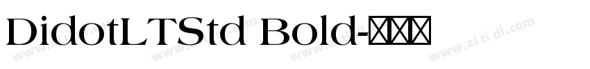 DidotLTStd Bold字体转换